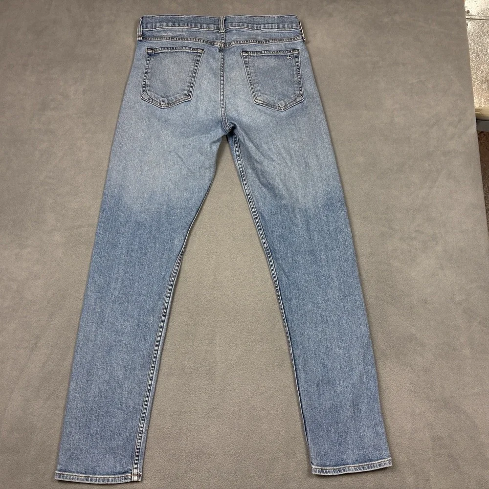 rag & bone Fit 2 Slim Jeans Mens Size 32 Light Wash Button Fly Stretch Denim